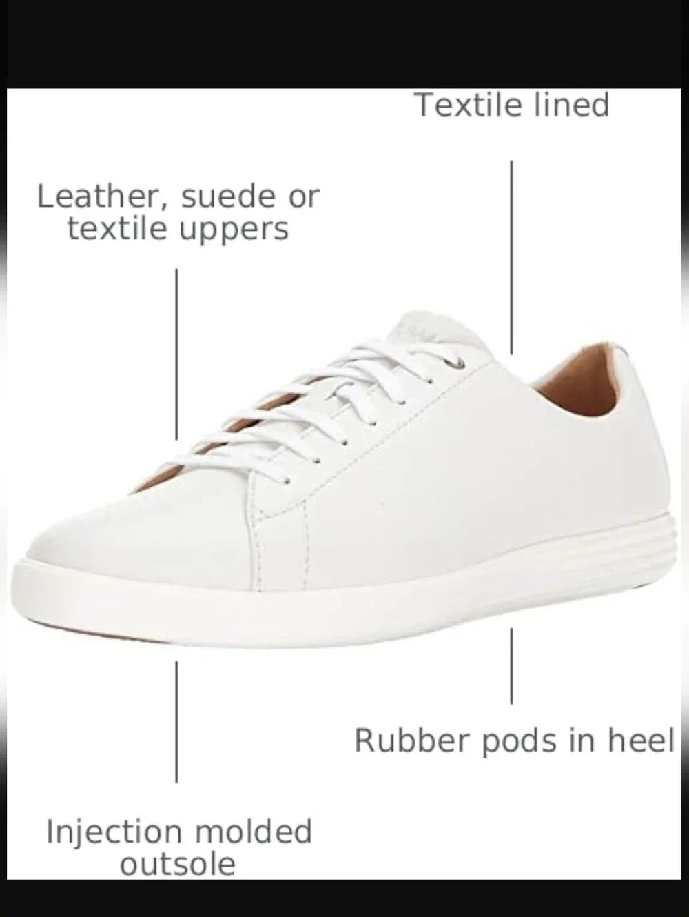 Cole Haan Women's Grand Crosscourt Sneaker Style Shoes W08780 White Leather Sz 9